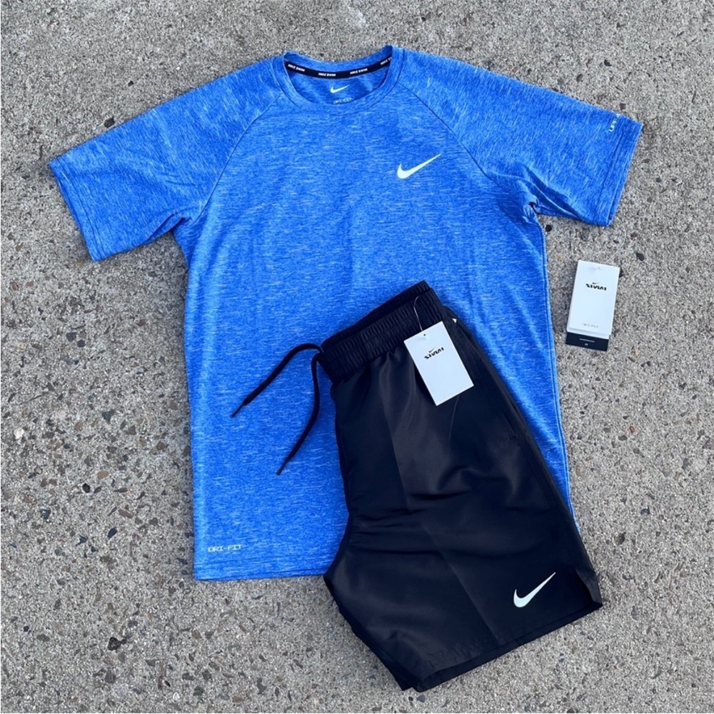 Nike Swim Shirt Nike Dri-FIT Nike Shirt Blue UPF 40+ NESSA589 Small Nike Shirt